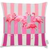 Kissenhülle APELT "3803", pink (pink, grau), B:49cm L:49cm, Polyester, Baumwolle, Obermaterial: 75% Polyester, 25% Baumwolle, Kissenbezüge