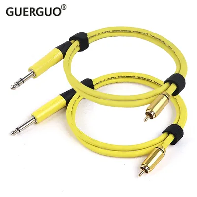 RCA auf 1/4 Zoll TS/TRS Audiokabel 6,5 mm Mono/Stereo auf RCA Audio Interconnect Buntes Kabel für Image