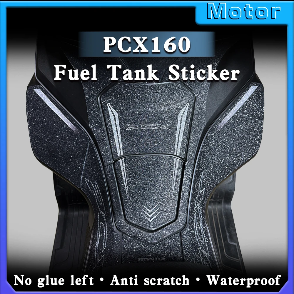 Verdickte Frosted Motorrad Kraftstoff Tank Pad Aufkleber Schutz Aufkleber Kit Zubehör Wasserdicht Für Pcx 160 PCX 160 21-25 Image