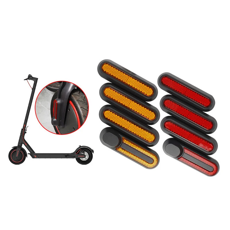 Elektrische Roller Seite Reflektierende Strap Aufkleber Für Xiaomi Mi Pro 2 1S M365 Zubehör Vorne Hinten Sicherheit Rohr Nacht reflektor Image