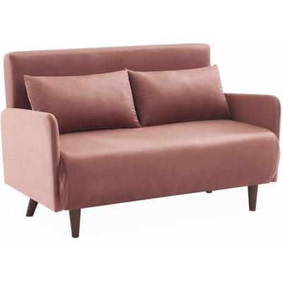Sweeek - 2-Sitzer-Sofa mit Samtbezug, Samt, Altrosa Image