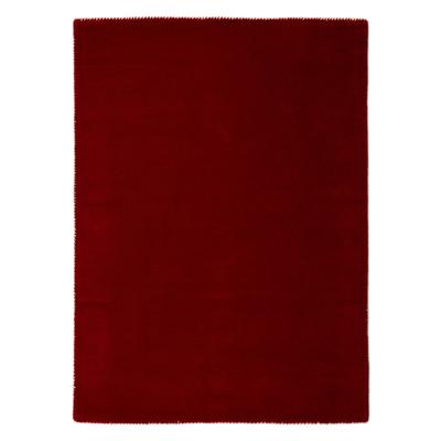 Wollteppich CARPETFINE "Gabbeh Lola Uni", rot, B:200cm H:14mm L:250cm, Wolle, Teppiche, mit natürlichem Pflanzenmaterial von Hand gewebt, auch in Rund Image