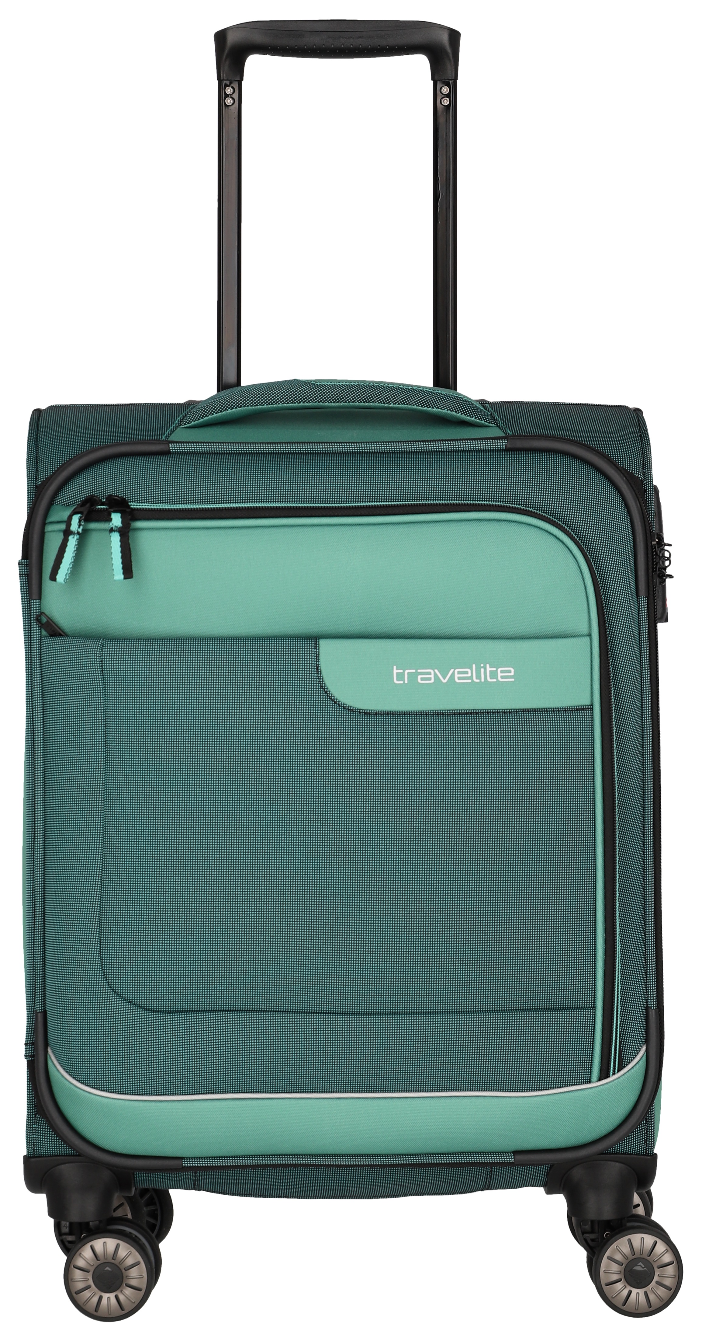 Weichgepäck-Trolley TRAVELITE "VIIA, verschiedene Größen und Farben", Gr. B/H/T: 38 x 55 x 20 34, braun (eukalyptus), Polyester, mehrfarbig, Koffer, Reisegepäck Trolley Koffer Weichgepäck TSA Schloss Image