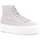 Superga 2708 HI Top Cotton Womens Grey Colomba/white Avorio Boots - Size UK 5.5 | Superga Sale | Discount Designer Brands