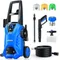EVEAGE 2024 Upgrade 4200PSI, 2.8GPM PWMA Certified Electric Pressure Washer, Blue Power Washer with