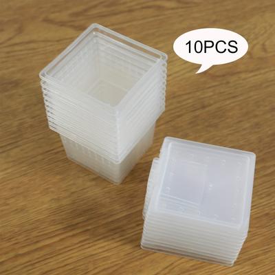 TEMU 10pcs Insect Spider Terrariums Breeding Boxes, Hatching Container, Small Reptile Acrylic Breeding Box Image