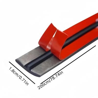 TEMU Fit 18.11in T-type Seal Strip For Car Sunroof & Windshield - Waterproof Rubber, Front And Rear Roof Leak Protection Image