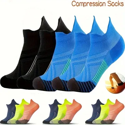1pair Compression Socks for Men & Women Compression Socks for Running,Travel，Best Ankle Compression