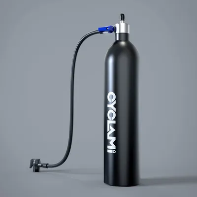 CYCLAMI Aluminum Alloy 1.3L MTB Road Inflator Tyre Air bottle Tire Booster With Valve Gas Cylinder For Bike Vacuum Tubeless Tire