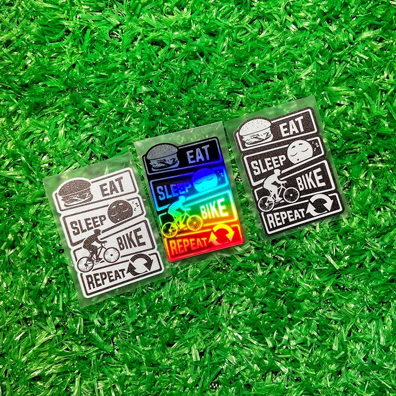 1PC Essen Schlaf Fahrrad Wiederholen Fahrrad Rahmen Aufkleber Wasserdichte MTB Fahrrad Lenker Oberrohr Vinyl Aufkleber Motorrad Zubehör Image