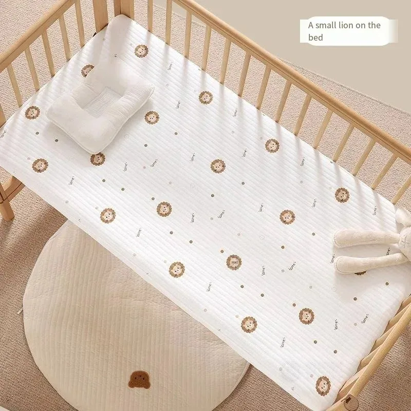 1PC Einfarbig Gepunktete Flanell Krippe Blatt Krippe Matratze kinder Bett Abdeckung Für Neugeborene Blatt Bettwäsche Baby Bett