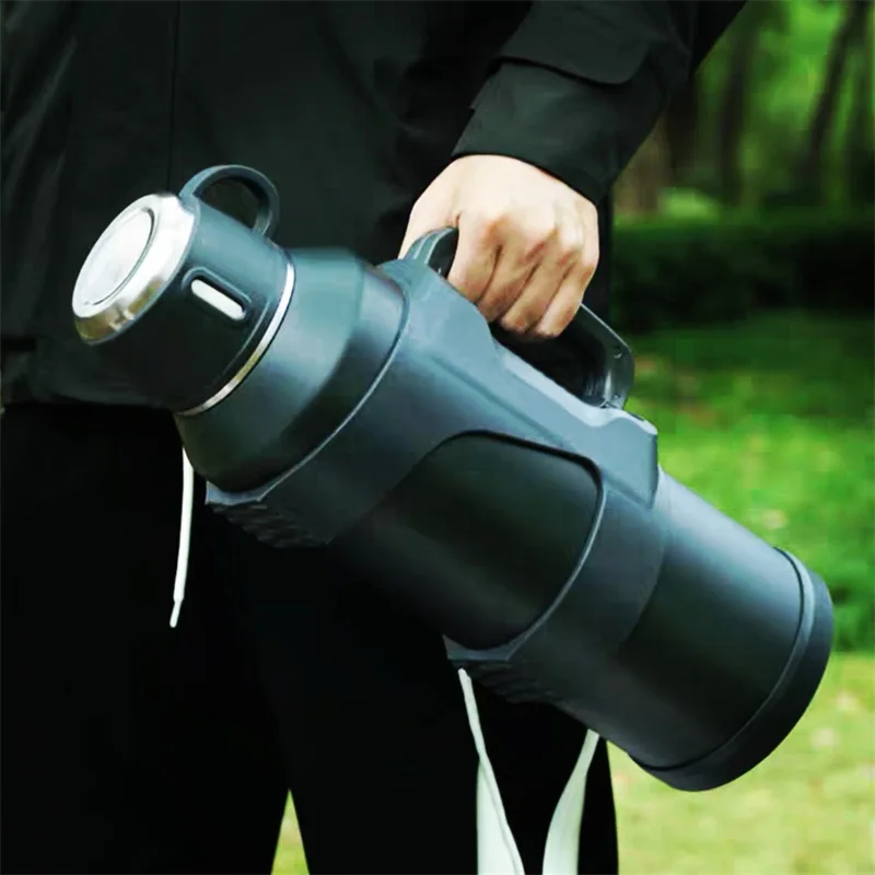 Super große Kapazität 1,2 l 1,5 l 2l 3l Edelstahl isolierte Thermos flasche Reise Camping Vakuum Wasser flasche Thermo becher Image