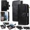 Handy Hülle Handyhüllen Für Samsung Galaxy S24 S23 S22 S21 S20 Ultra Plus FE S25 Ultra Brieftasche Kartenetui Abnehmbar Magnetisch Reisverschluss Retro TPU PU-Leder