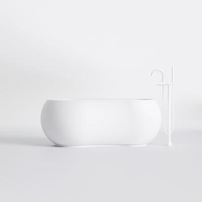 Steinberg Serie 490 Freistehende Badewanne, rund, mit Überlauf, inkl. Ablaufgarnitur, Ablaufschlauch 4908200W Image