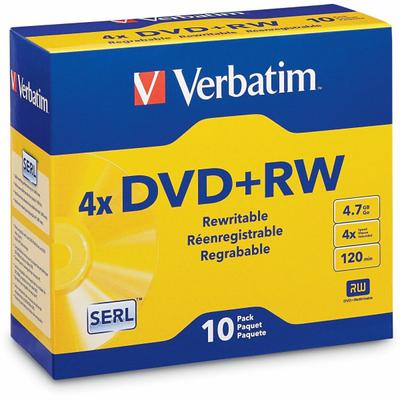 Verbatim Qz2776 Dvd Rw Disc Spindle, Silver, Pack Of 10
