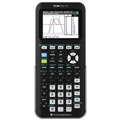 Texas Instruments Ti-84 Plus Ce Color Graphing Calculator, Black/white