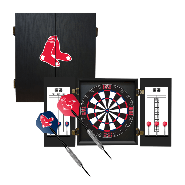Imperial Mlb Fan's Choice Dartboard Set, 21-1/2"h X 19-3/4"w X 3-1/2"d, Boston Red Sox