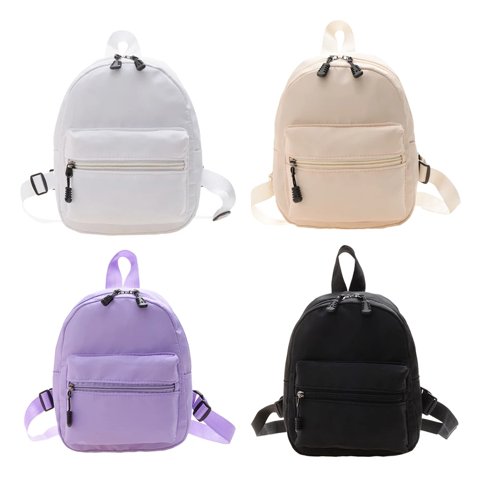 Femmes sac à dos couleur unie Style Preppy sac à dos étudiant école voyage haute capacité sacs à main en Nylon matériel sac à dos