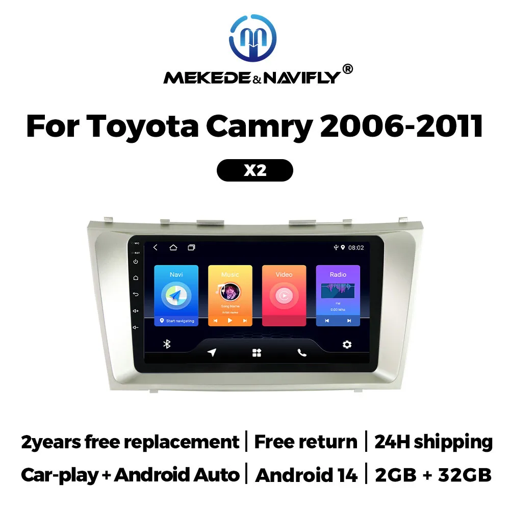 Für TOYOTA CAMRY 2006-2011 Android System Drahtlose CarPlay 9 zoll Auto Radio Navigation Multimedia Player WIFI GPS Stereo empfänger Image