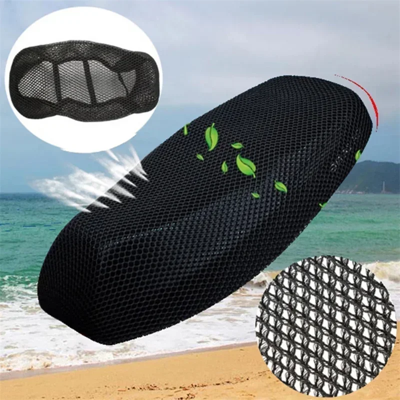 Motorrad 3D Atmungsaktive Mesh Schutz Kissen Sitz Abdeckung Wärmedämmung Air Pad Abdeckung Anti Slip Sonnencreme Stoßdämpfung Image
