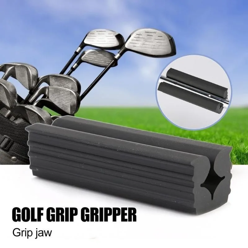 1Pcs Golf Vice Clamp Golf Schwarz Gummi Golf Club Grip Vice Schraubstock Schellen Griffe Ersatz Werkzeug Golf Praxis Premium keil Klemme Image