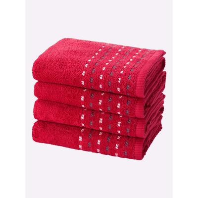 Handtuch WÄSCHEPUR, rot, B:50cm L:100cm, 100% Baumwolle, Handtücher (Packung) Image