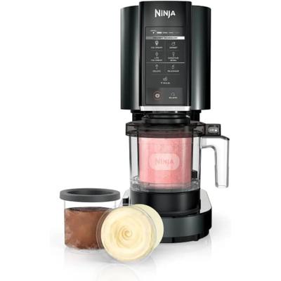 Ninja CREAMi 7-in-1 Ice Cream Maker with 3 CREAMi Pints Black