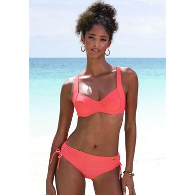 Bügel-Bikini-Top LASCANA "Lolo", Damen, Gr. 36, Cup C, orange (koralle), Recycling-Polyamid, unifarben, Bikini-Oberteile, in modischer Schnittform Image