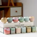 Vaso da fiori per pollice con pittura creativa, mini vaso da fiori in ceramica Vaso da fiori per piante grasse Vaso da fiori in vaso per bonsai da giardino domestico