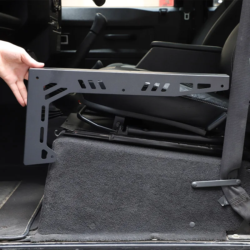 Aluminiumlegierung für Land Rover Defender 2004–2019, Vordersitz, seitliche Befestigungsplatte, Antikollisions-Eckenschutz-Zubehör Image