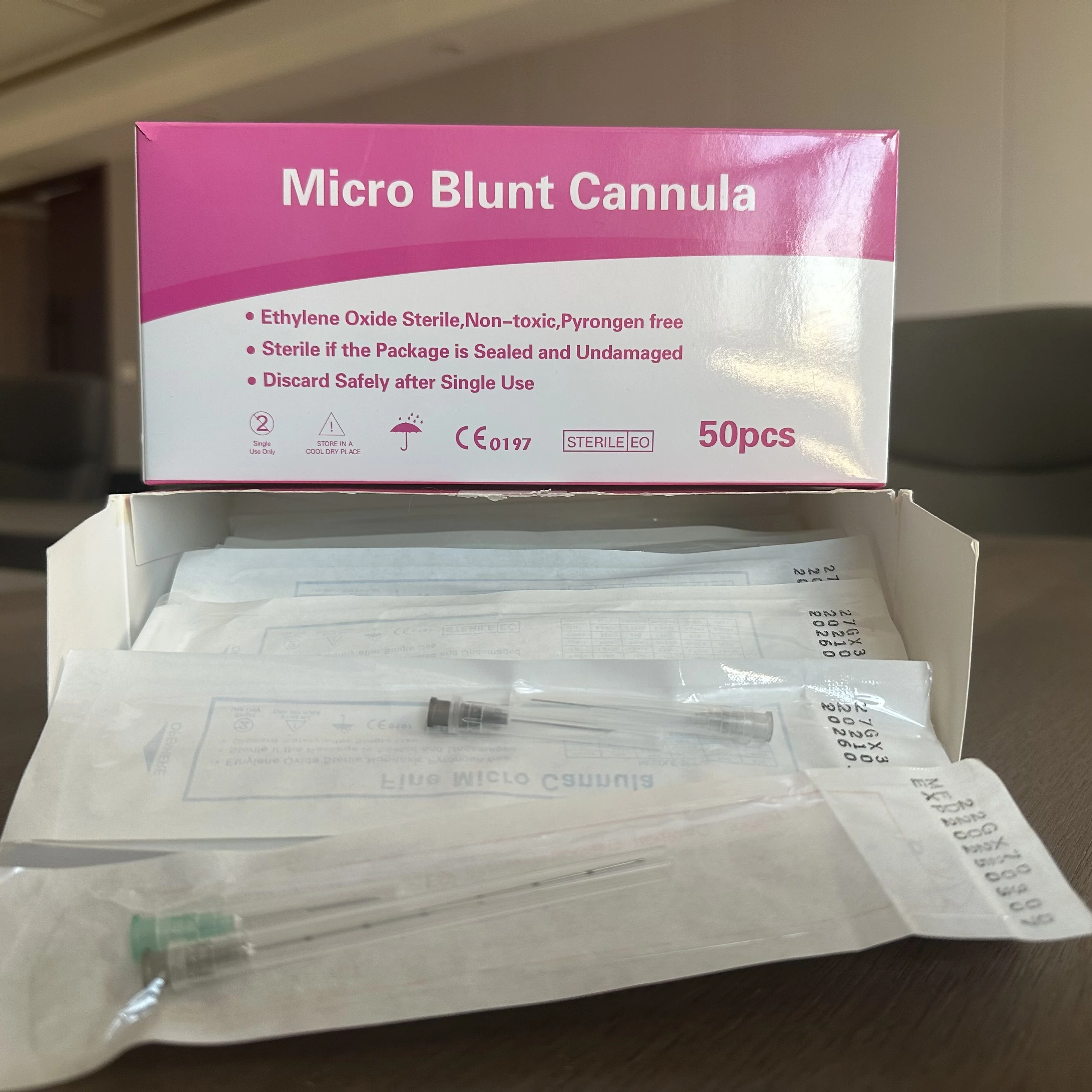 18G 22G 25G 27G 30G 25mm 38mm 50mm 70mm Micro Blunt Canula für Füllstoff Einweg sterile Paket Edelstahl stumpfe Nadel Image