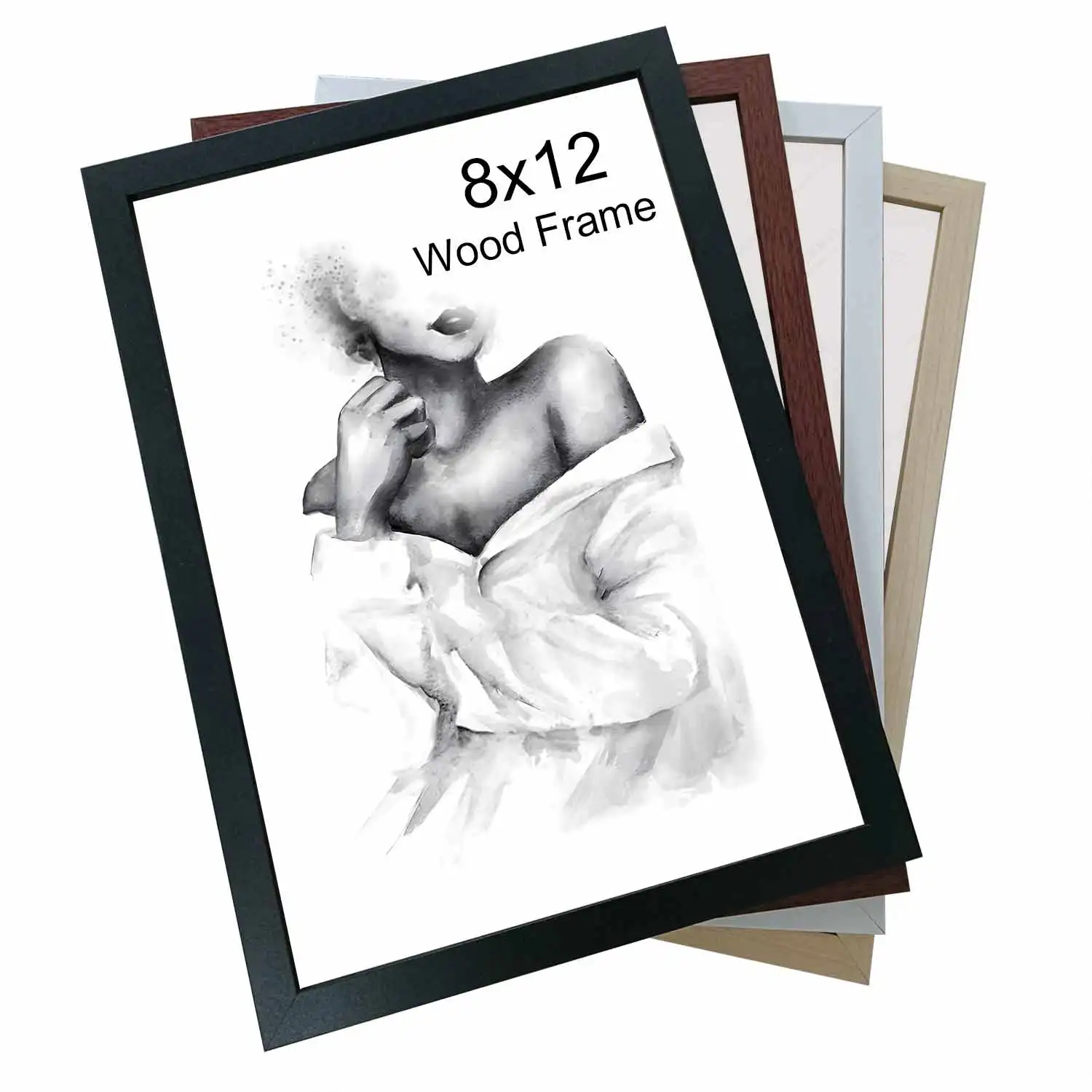 A4 Holz Foto rahmen 1/2/3pcs 8x12inch schwarz weiß braun Zertifikate Rahmen Bilderrahmen Log Farbe Wohnkultur Poster Rahmen