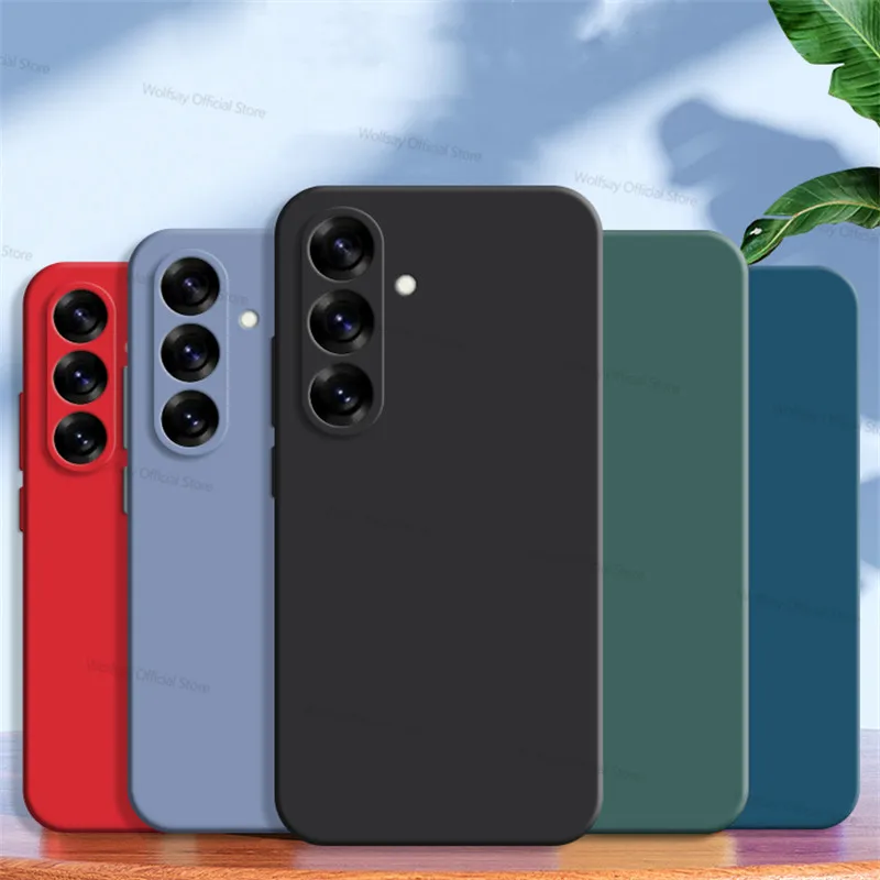 For Samsung Galaxy S25 Case Samsung Galaxy S25 Plus S25 Ultra Cover Shockproof Liquid Silicone TPU Phone Back Cover Galaxy S25