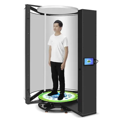 3D-Scanner mit echter Figuren 360° ° Cloud-Scanning, hochauflösende Industriekamera, Fotografie, vollfarbige rotierende Scankabine
