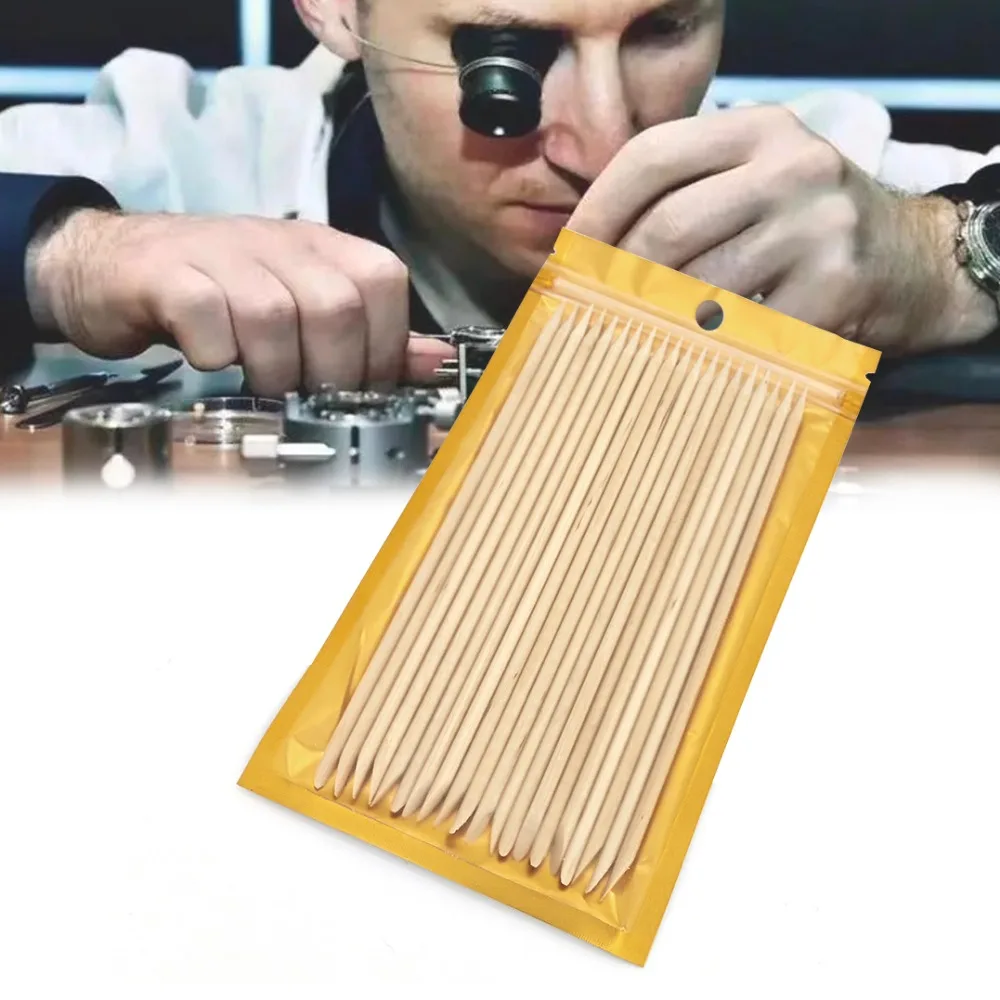20 stücke Uhr Reparatur Massivholz Reinigung Stick Weide Holz Stick Geeignet für Bewegung Reparatur Zifferblatt Reinigung Werkzeug Holz Streifen Image