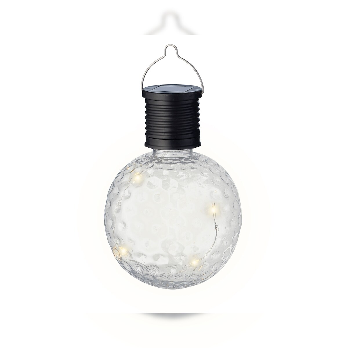 Lumineo Solar Gartenleuchte LED Kugel Glühbirne 8x11cm Kunststoff Warmweiß Image