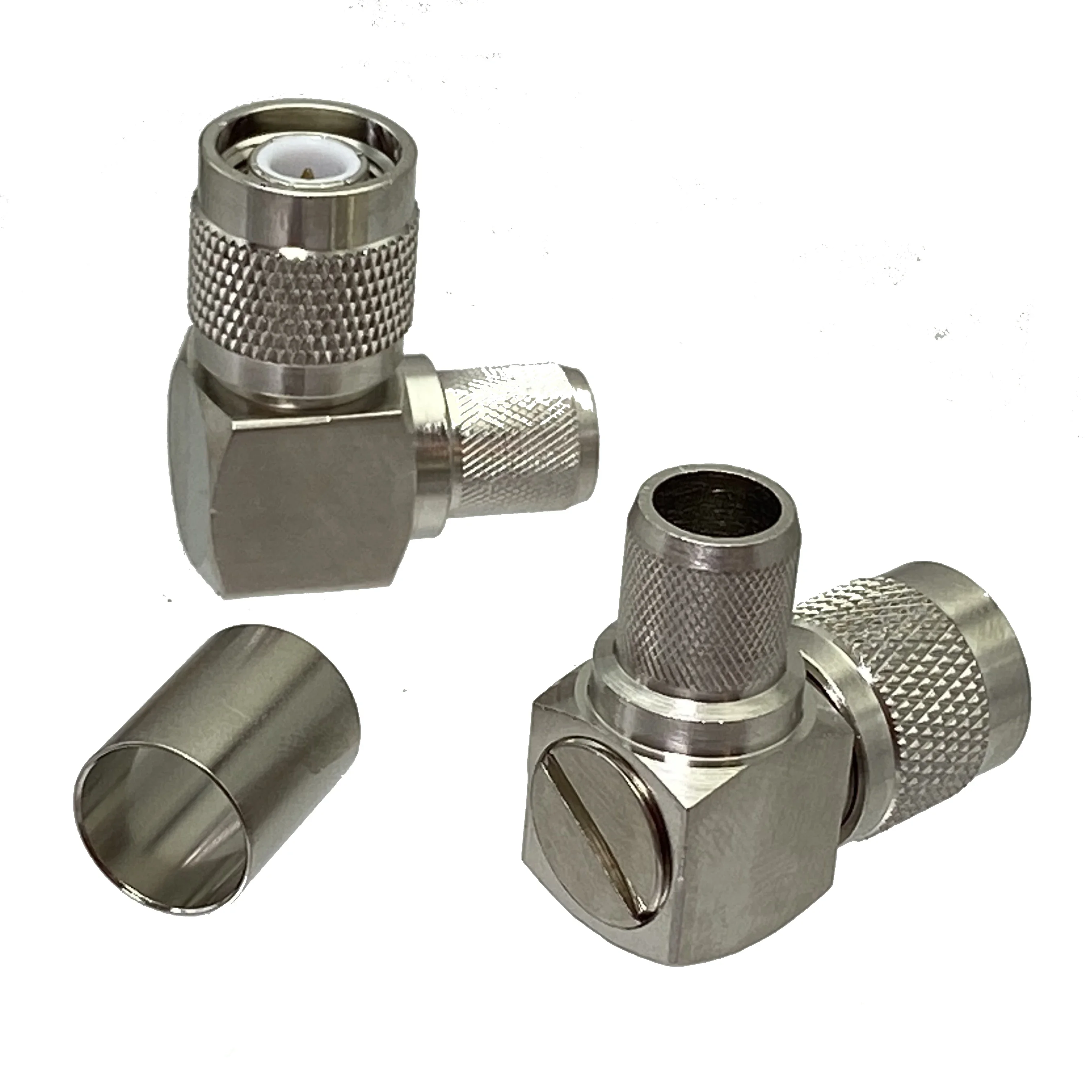 10 stücke stecker tnc stecker crimp rg8 lmr400 rg213 rg165 rg393 kabel rechtwinklige draht klemmen rf koaxial Image