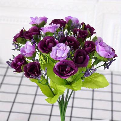 TEMU Modern Artificial Rose Swags - 21- Flower Bouquet With Rhinestones - Decor For Weddings, Birthdays, Showers, Home And Hotel Image