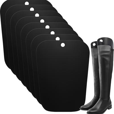 TEMU 8-pack Black Plastic Boot - High- Stretchers For , Strong Support For Shoe Care And Maintenance Image