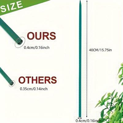 TEMU 25pcs Bamboo Plant Stakes - Wooden Garden Support For Flowers & Plants, Indoor/outdoor Use, , Irregular Shape Image