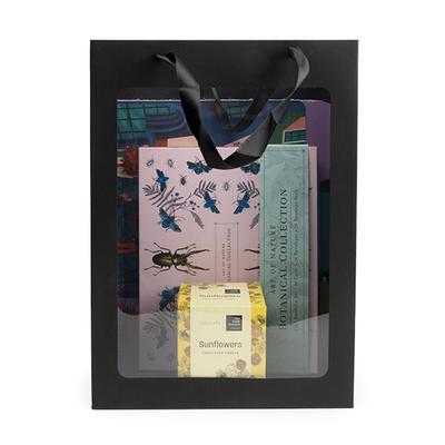 Black Gift Merchandise Bag w/ Window 9 13/16