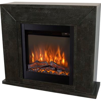 Elektrokamin XARALYN "Nero", schwarz, B:119,5cm H:101,5cm T:36cm, Elektrokaminöfen, 15/750/1500 W, inkl. Kamineinsatz Levico 70 und Heizung Image