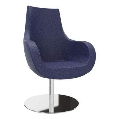fm Büromöbel Sessel »Pirum« hohe Rückenlehne Tellerfuß blau, 71x108.5x48 cm
