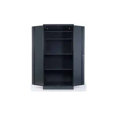 PROREGAL Stahlschrank BEE mit 4 lackierten Fachböden | HxBxT 195x92x50cm | Anthrazit-Anthrazit | Werkstattschrank Werkzeugschrank Aktenschrank Image