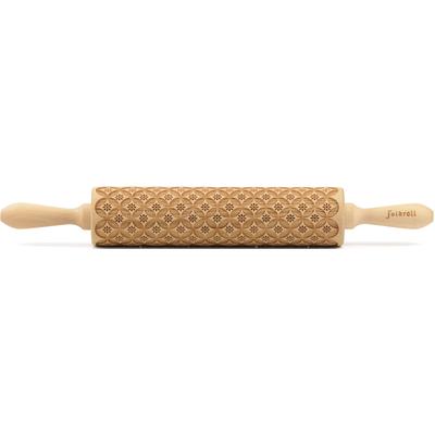 Teigroller FOLKROLL "3D-Motiv-Teigrolle", braun, L:43cm, Buchenholz, Teigroller, China Image
