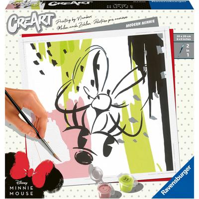 Malen nach Zahlen RAVENSBURGER "CreArt, Modern Minnie", bunt, Malvorlagen, KinderB:20cm H:20cm, Made in Europe, B:20cm H:20cm