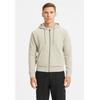 Kapuzensweatjacke JACK & JONES "JJECHARGE Hoodie mit Rippbündchen und praktischen Taschen", Herren, Gr. S, gelb (moonbeam), angeraute Sweatware, Obermaterial: 80% Baumwolle, 20% Polyester, unifarben, modisch, loose fit taillenbedeckt, ohne...
