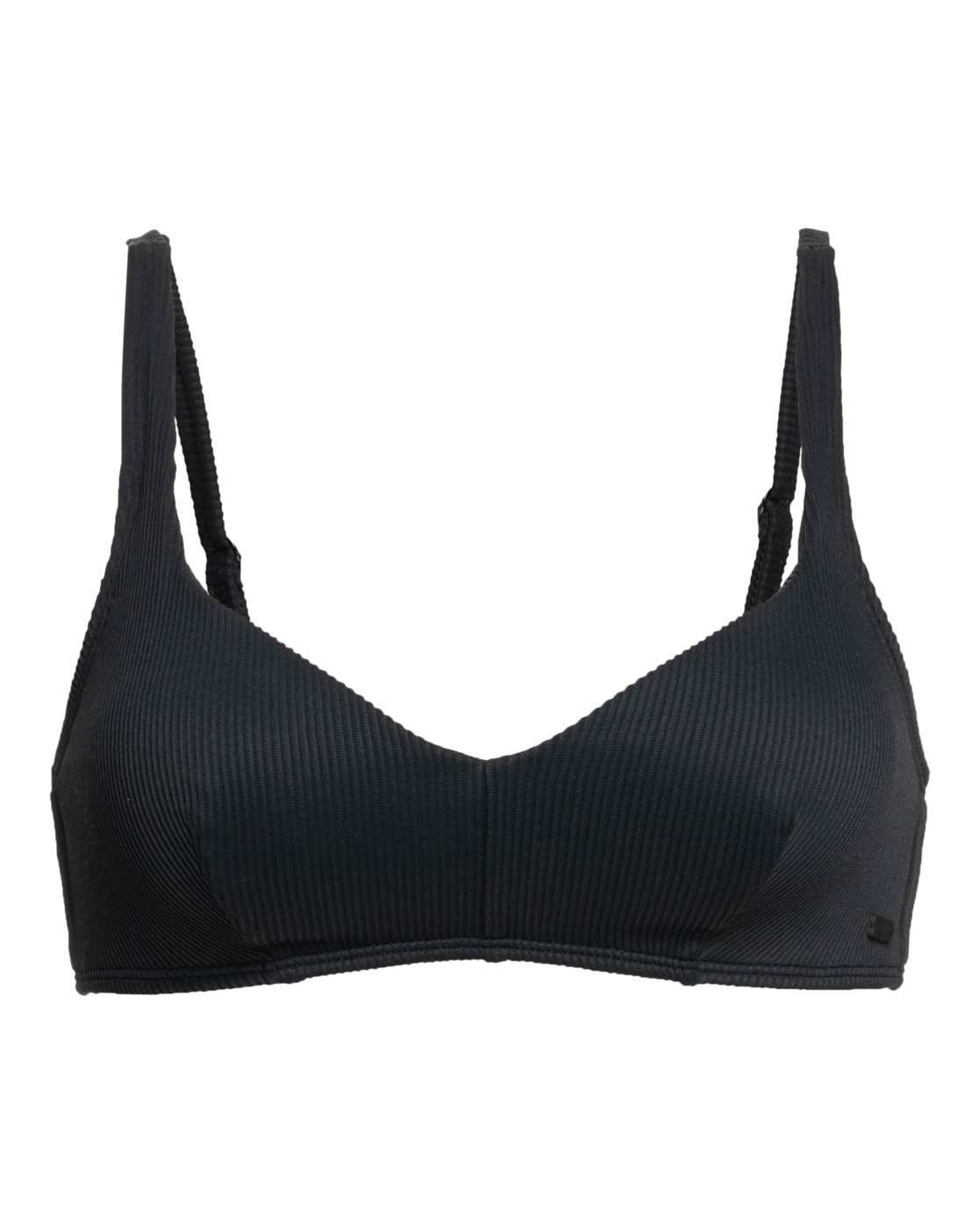 Triangel-Bikini-Top ROXY "Roxy Love The Sun Ray", Damen, Gr. S, Cup B, grau (anthrazit), Obermaterial: 91% Nylon, 9% Elasthan;, Bikini-Oberteile