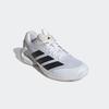 Tennisschuh ADIDAS PERFORMANCE "ADIZERO UBERSONIC 5", Gr. 45, schwarz-weiß (cloud weiß, core schwarz, silber metallic), Textil, Synthetik, sportlich, Schuhe, für Hartplätze