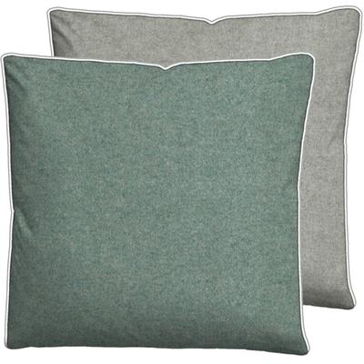 Kissenbezug BIBERNA "Hermal Flanell mit Reißverschluss, Melange-Optik, Wendekissenbezug", braun (fichte), B:40cm L:40cm, Flanell, Obermaterial: 100% Baumwolle, Kissenbezüge, Feinflanell, Made in Germany zertifiziert, kuschelig weich, mit Paspel Image